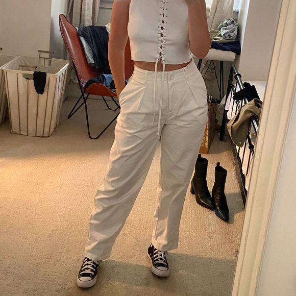 Wilfrid tapered trousers - white - Picture 1 of 3